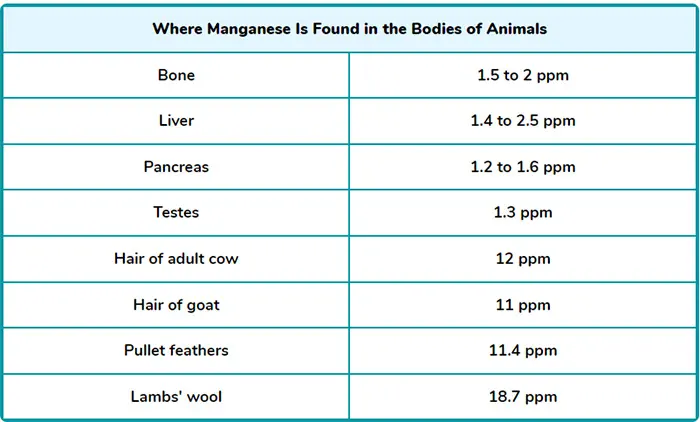 source of manganese