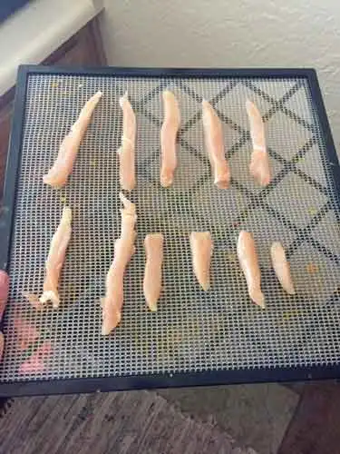 dehydrated chicken strips