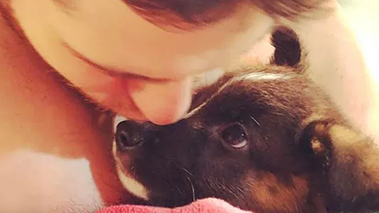 family fosters two puppies but the dad fell in love