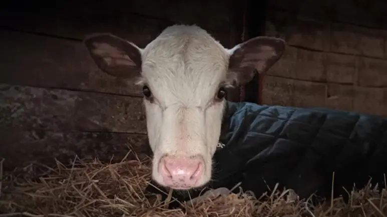 a cow and dogs unlikely friendship